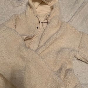 Cream hoodie Sherpa